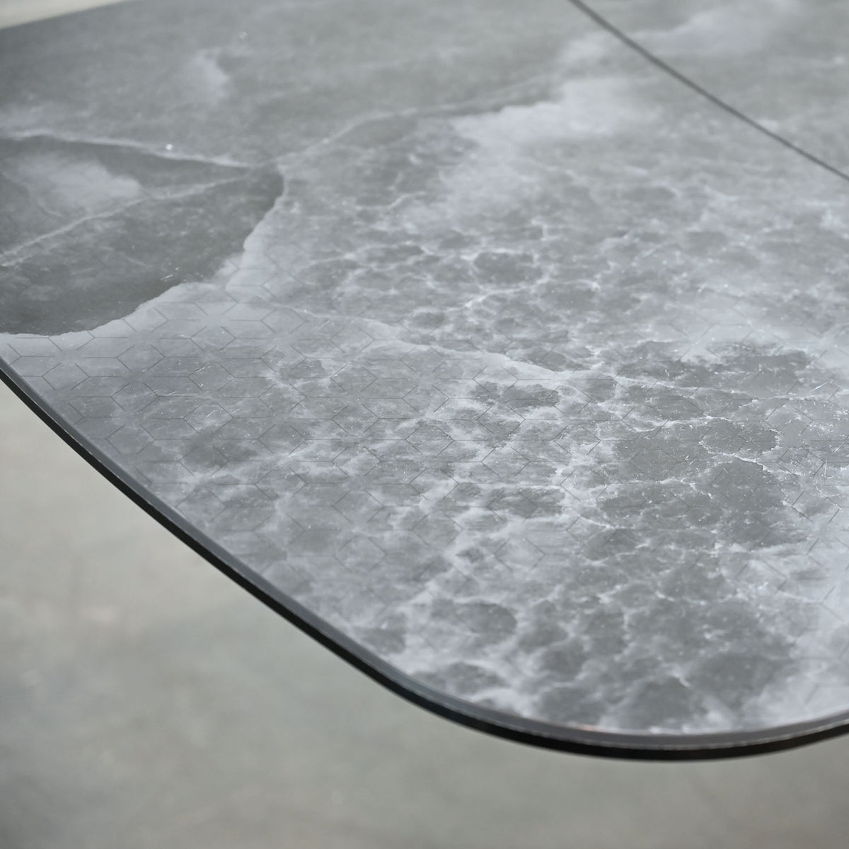 Aventador Double Extension Dining Table by Mobital, showing closeup view of aventador double extension dining table