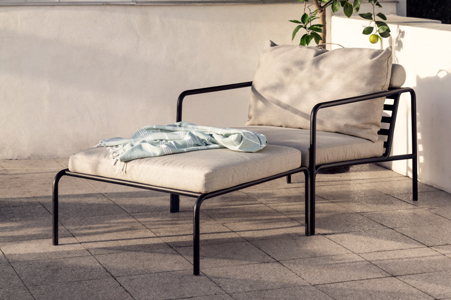 Avon Outdoor Chair by Houe, showing avon outdoor chair in live shot.