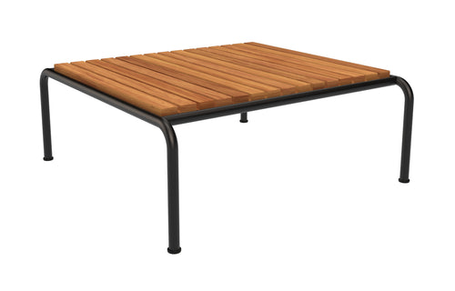 Avon Outdoor Lounge Table by Houe - Black Powder Coated Steel, Thermo Ash Wood.