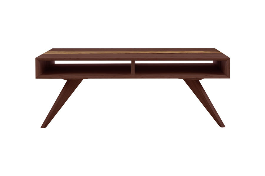 Azara Coffee Table by Greenington, showing front view of azara coffee table in sable exotic tiger.