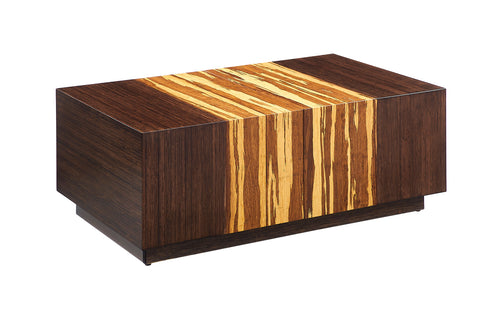 Azara Cube Coffee Table by Greenington - Rectangular/Sable Exotic Tiger.