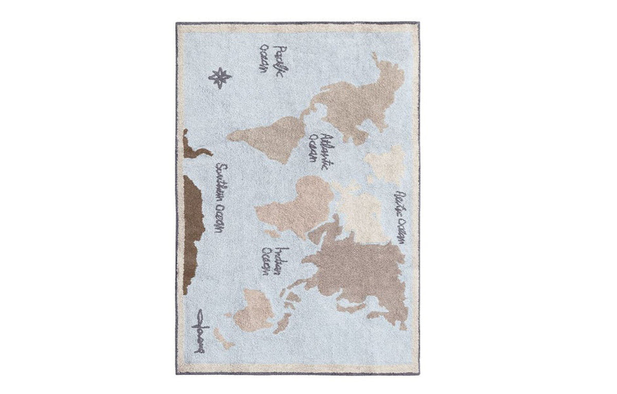 Back-to-School Rug by Lorena Canals - World Map.