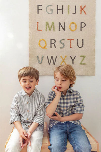 Back-to-School Wall Hanger by Lorena Canals, showing back-to-school wall hanger in live shot.