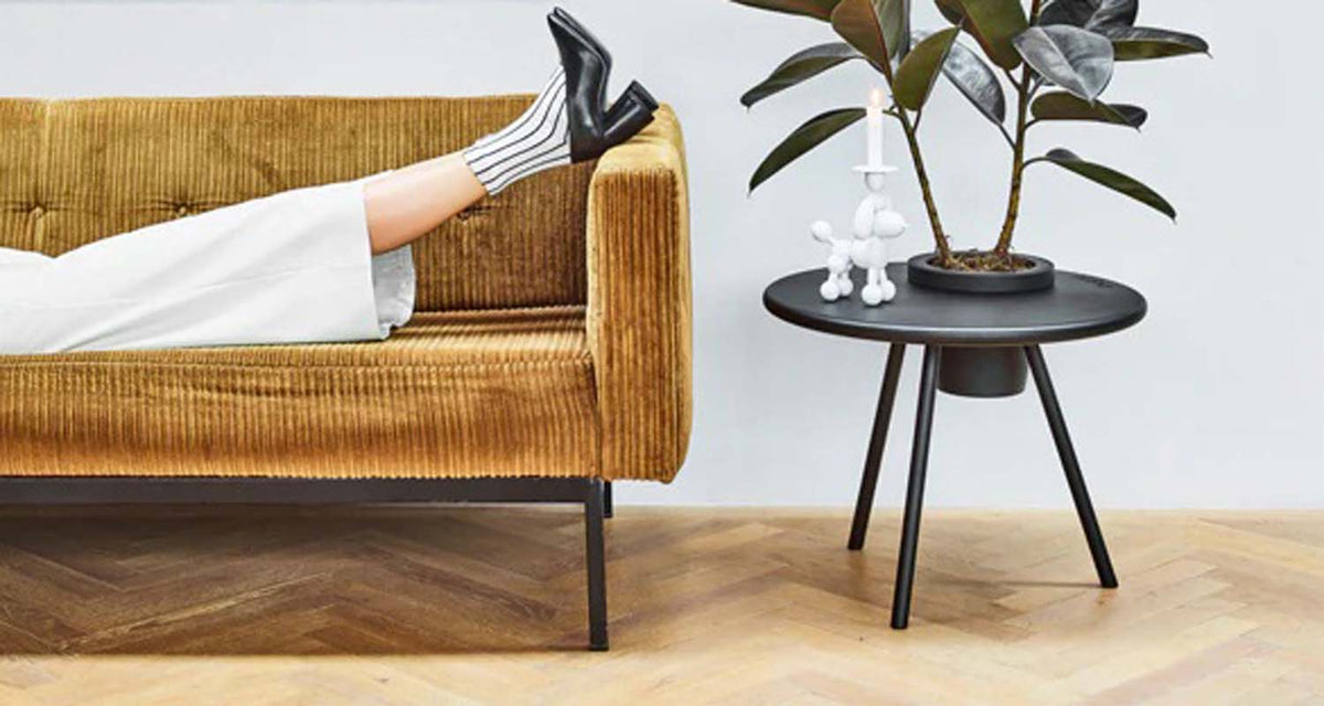 Bakkes Side Table by Fatboy, showing bakkes side table in live shot.