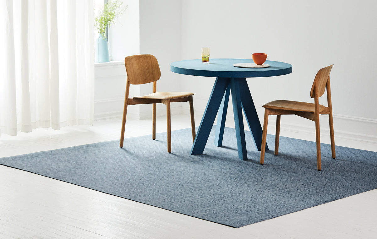 Bamboo Large Rug by Chilewich, showing bamboo large rug in live shot.