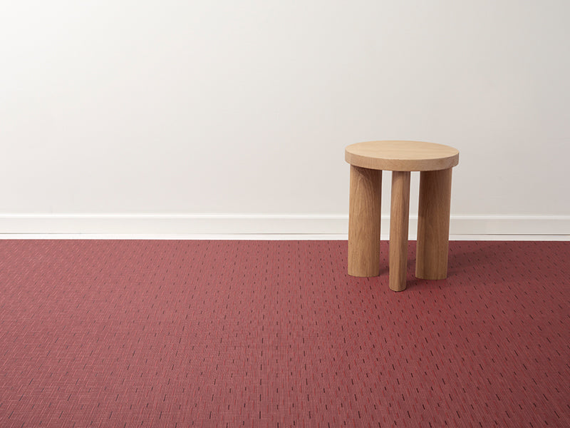 Bamboo Large Rug by Chilewich, showing closeup view of bamboo large rug in live shot.