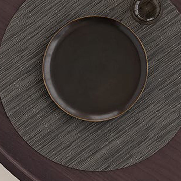 Bamboo Tabletop by Chilewich, showing closeup view of bamboo tabletop in live shot.