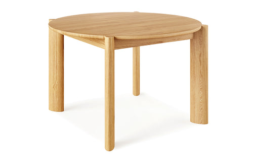 Bancroft Dining Table by Gus - Round, White Oak Wood.