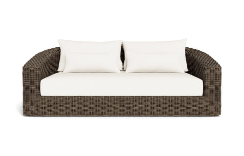 Barcelona Sofa by Harbour - 2-Seater, Taupe Wicker, Blanco Panama.