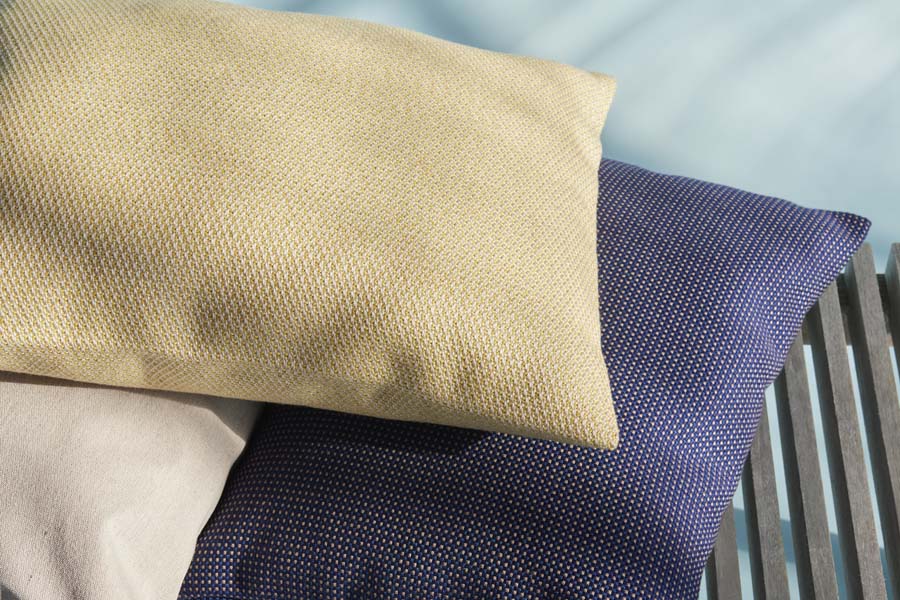 Barriere Pillow by Skagerak, showing barriere pillow in live shot.