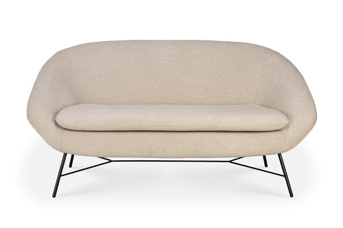 Barrow Sofa by Ethnicraft, showing front view of barrow sofa.