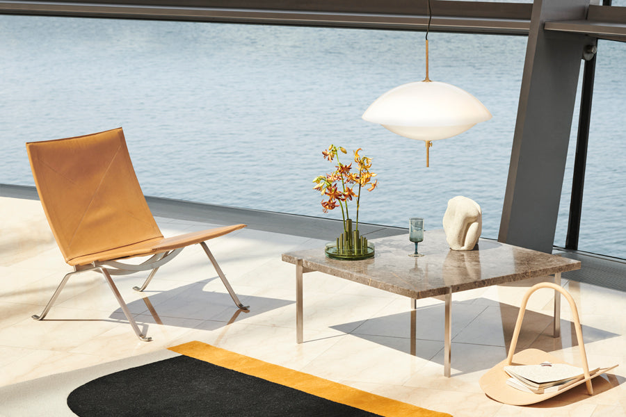 Basket by Fritz Hansen, showing basket in live shot.