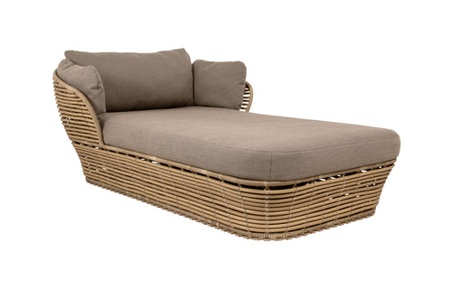 Basket Daybed by Cane-Line - Natural Frame w/Taupe Cushions.