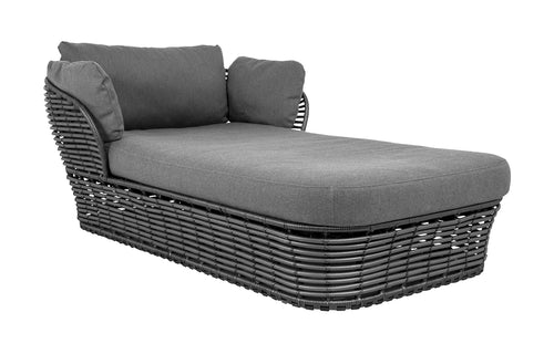 Basket Daybed by Cane-Line - Graphite Weave/Grey Cushions.