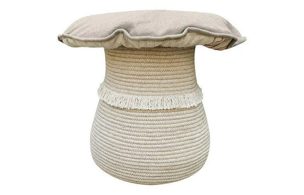 Giant Mushroom Basket by Lorena Canals, showing front view of giant mushroom basket.