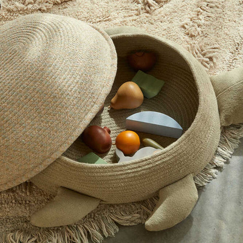 Sea Wonders Basket by Lorena Canals, showing sea wonders basket  in live shot.