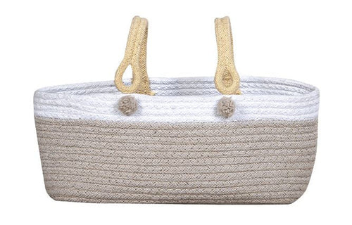 Basket Maria by Lorena Canals, showing front view of basket maria.