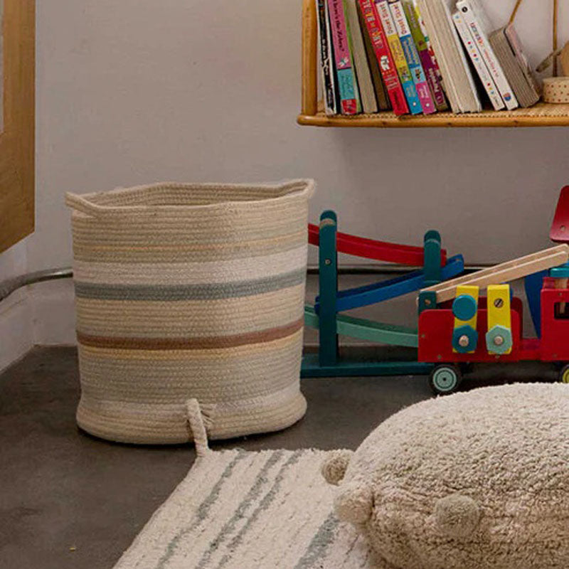 Reversible Basket by Lorena Canals, showing reversible basket in live shot.