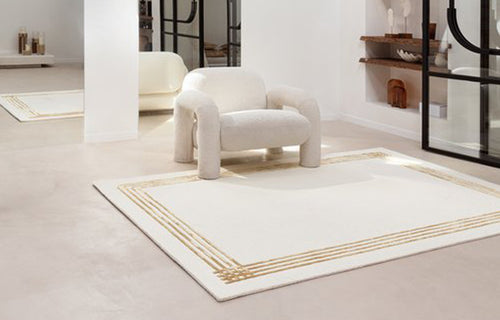 Beeline 264.001.107 Hand Tufted Rug by Ligne Pure, showing beeline 264.001.107 hand tufted rug in live shot.