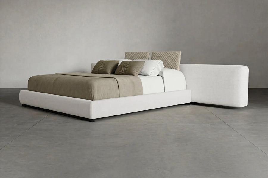 Bellar Bed by Viesso, showing bellar bed in live shot.