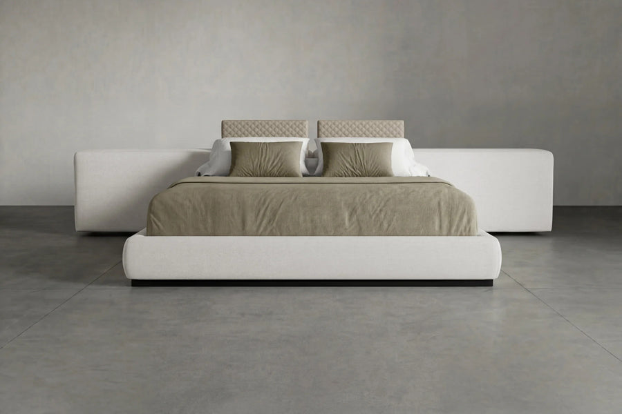 Bellar Bed by Viesso, showing bellar bed in live shot.