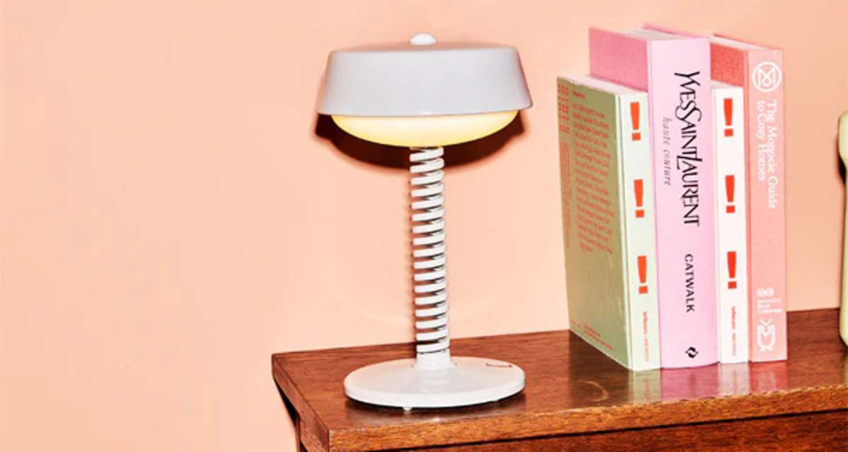 Bellboy Table Lamp by Fatboy, showing bellboy table lamp in live shot.
