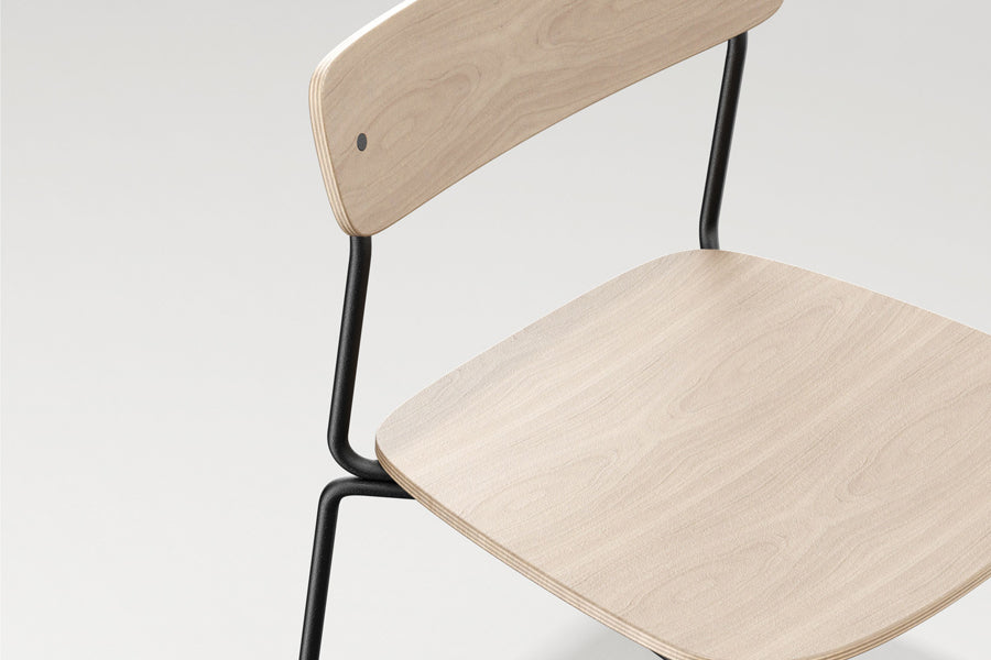Bellevue Chair by Kollektiff, showing closeup view of bellevue chair in live shot.