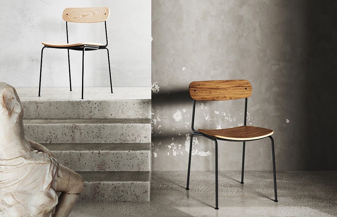 Bellevue Chair by Kollektiff, showing bellevue chairs in live shot.