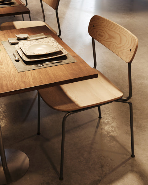 Bellevue Chair by Kollektiff, showing bellevue chairs in live shot.