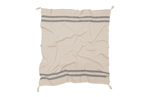 Bereber Style Knitted Blanket by Lorena Canals - Natural Grey.