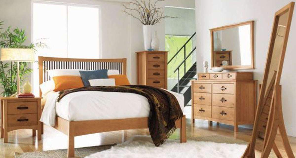 Berkeley Mirror by Copeland Furniture, showing berkeley mirror in live shot.