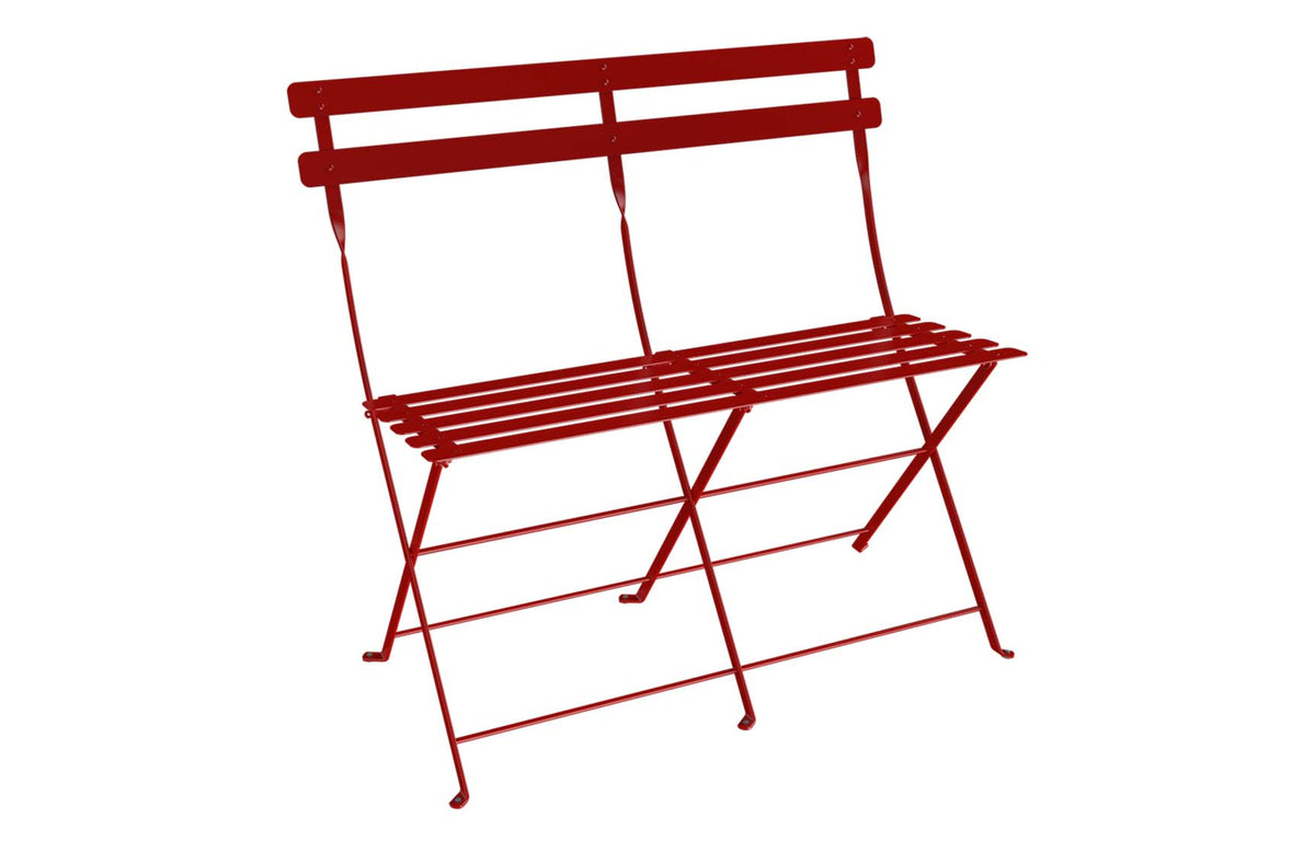 Bistro 2-Seater Bench by Fermob - Poppy Red