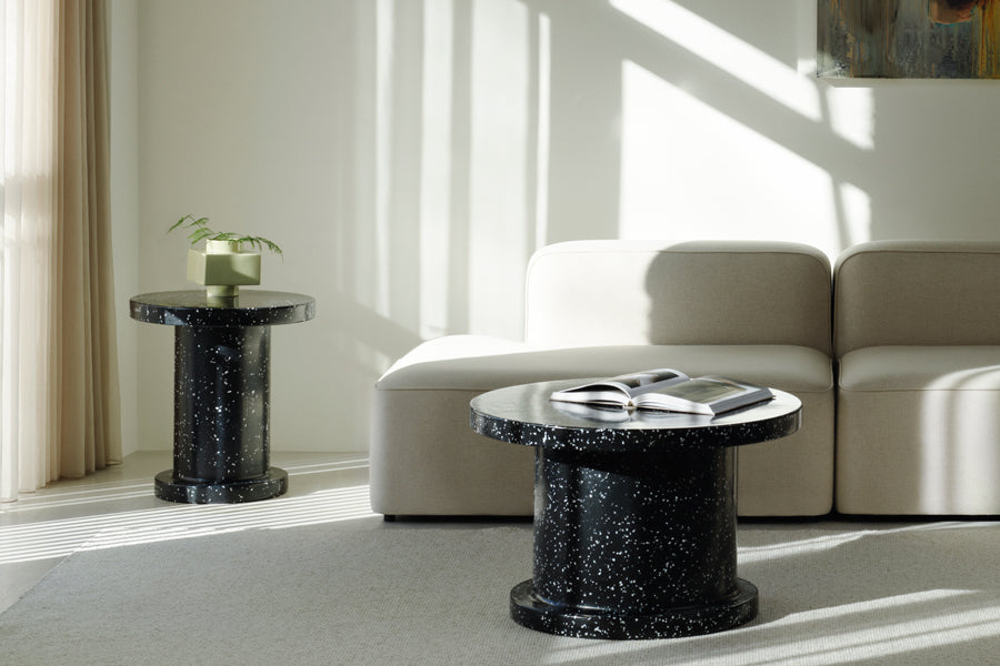 Bit Coffee Table by Normann Copenhagen, showing bit coffee table in live shot.