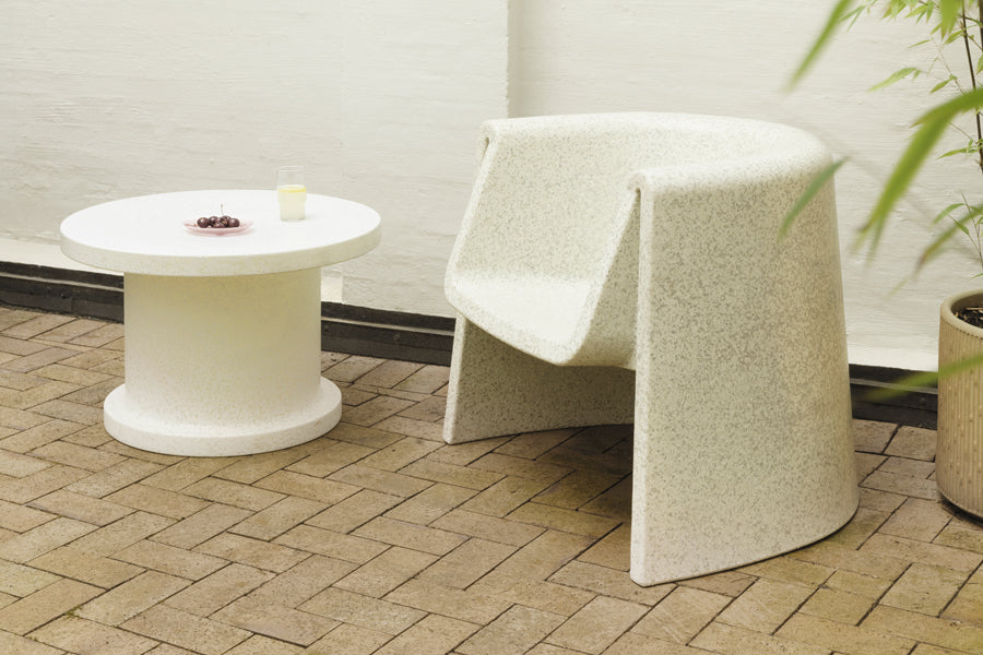 Bit Coffee Table by Normann Copenhagen, showing bit coffee table in live shot.