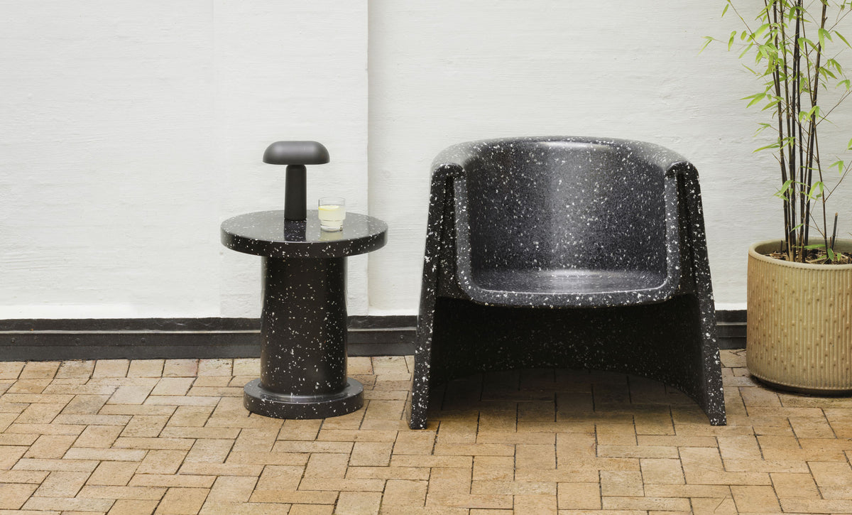 Bit Side Table by Normann Copenhagen, showing bit side table in live shot.