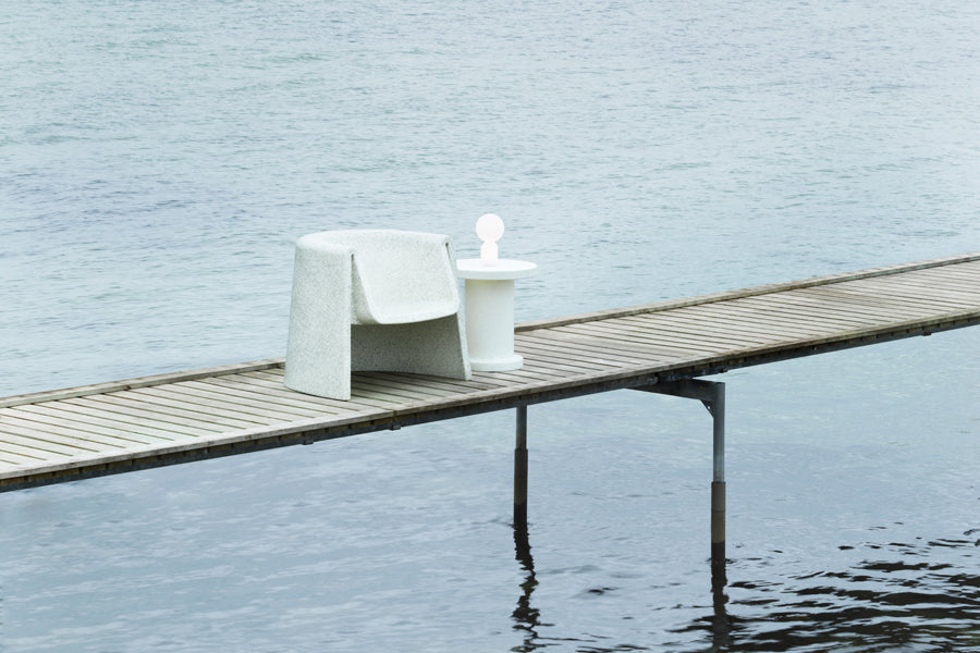 Bit Side Table by Normann Copenhagen, showing bit side table in live shot.