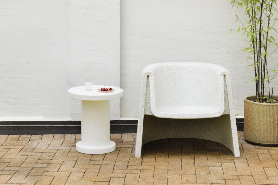 Bit Side Table by Normann Copenhagen, showing bit side table in live shot.