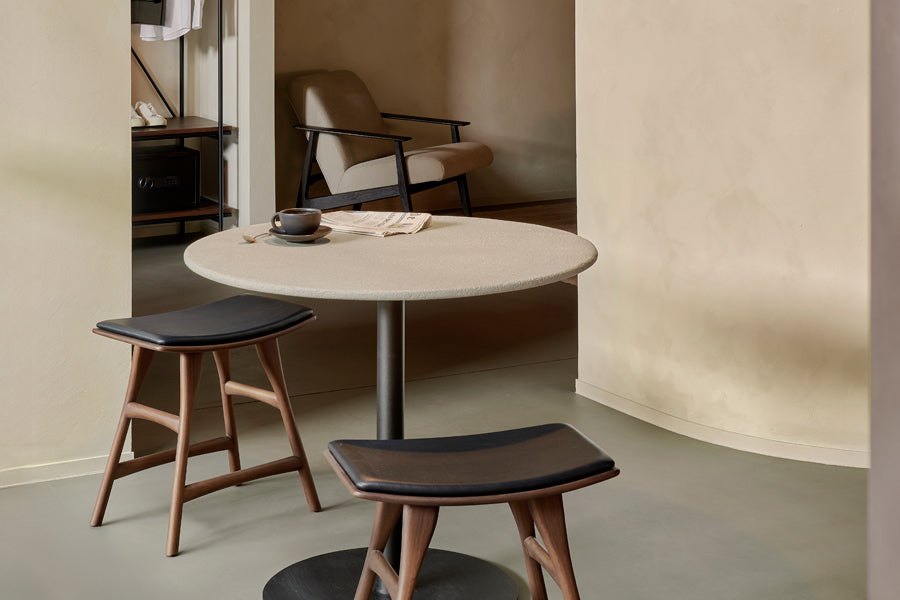 Blend Dining Table by Ethnicraft, showing closeup view of blend dining table in live shot.
