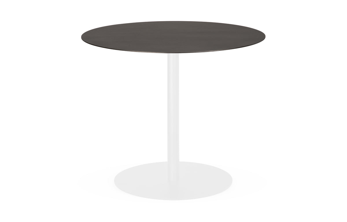 Blend Dining Table by Ethnicraft - 35.5" Dia., No Base, Dark Bronze Metal.