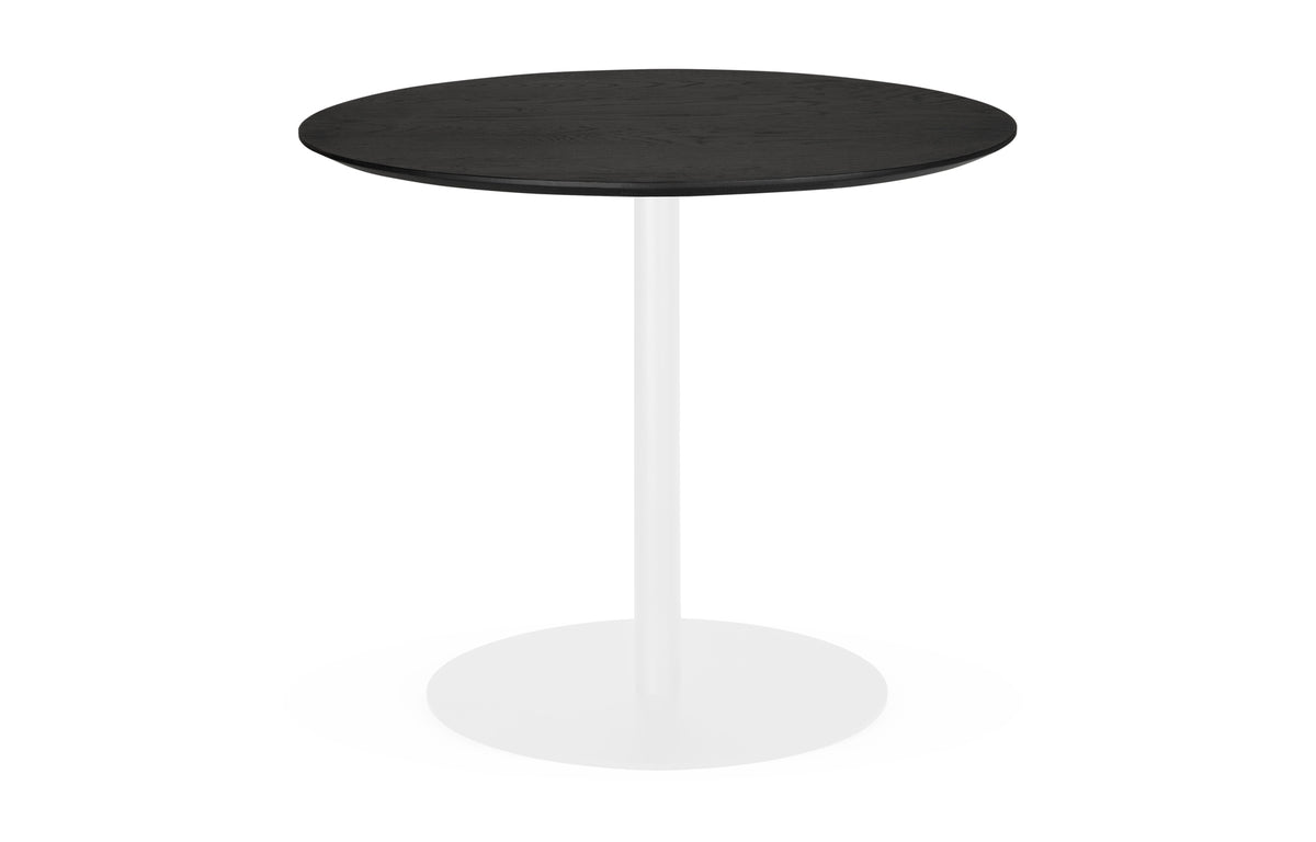 Blend Dining Table by Ethnicraft - 35.5" Dia., No Base, Oak Black.