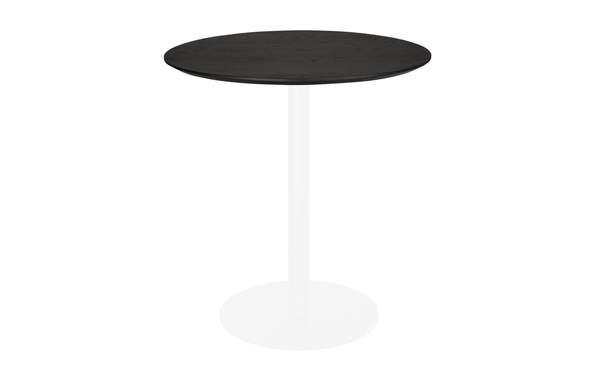 Blend Dining Table by Ethnicraft - 27.5" Dia., No Base, Oak Black.