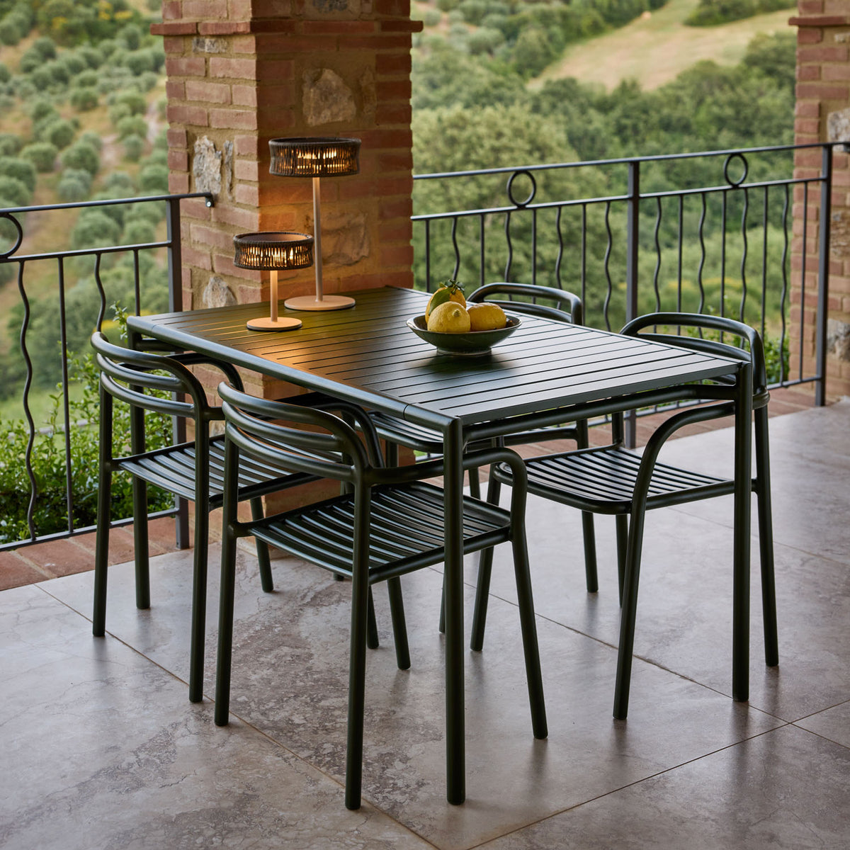 Bliss Armchair by Cane-Line, showing bliss armchair in live shot.