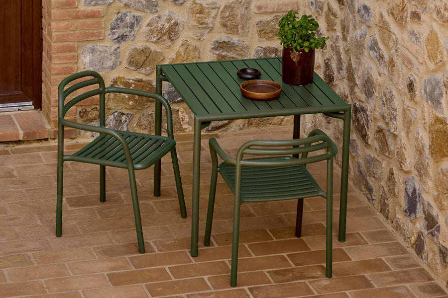 Bliss Dining Table by Cane-Line, showing bliss dining table in live shot.