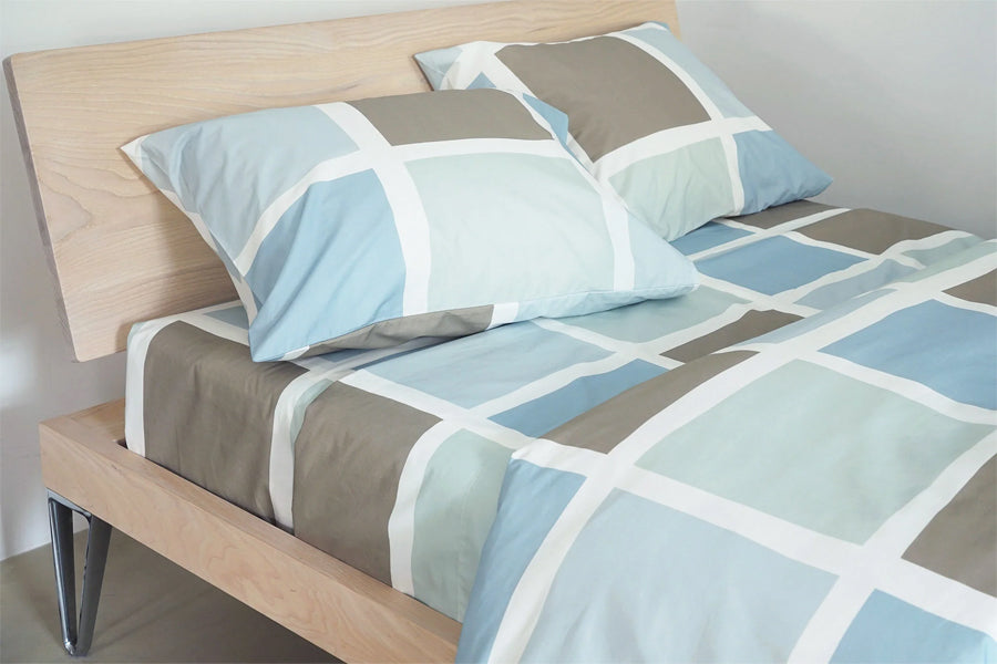 Blocks Bedding Collection by Area, showing closeup view of blocks bedding collection in live shot.