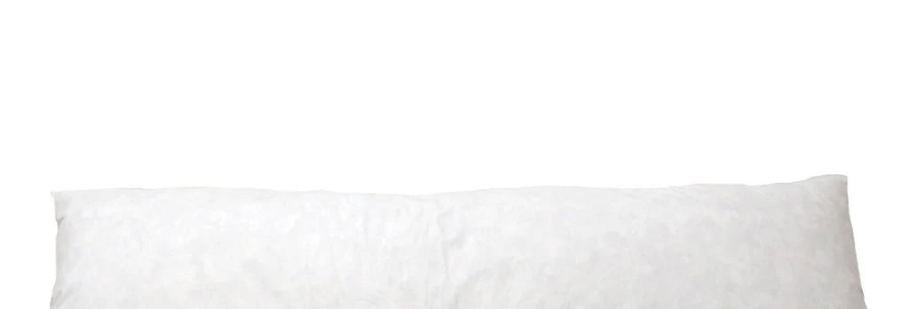 Body Pillow Insert by Area, showing closeup view of body pillow insert in white.
