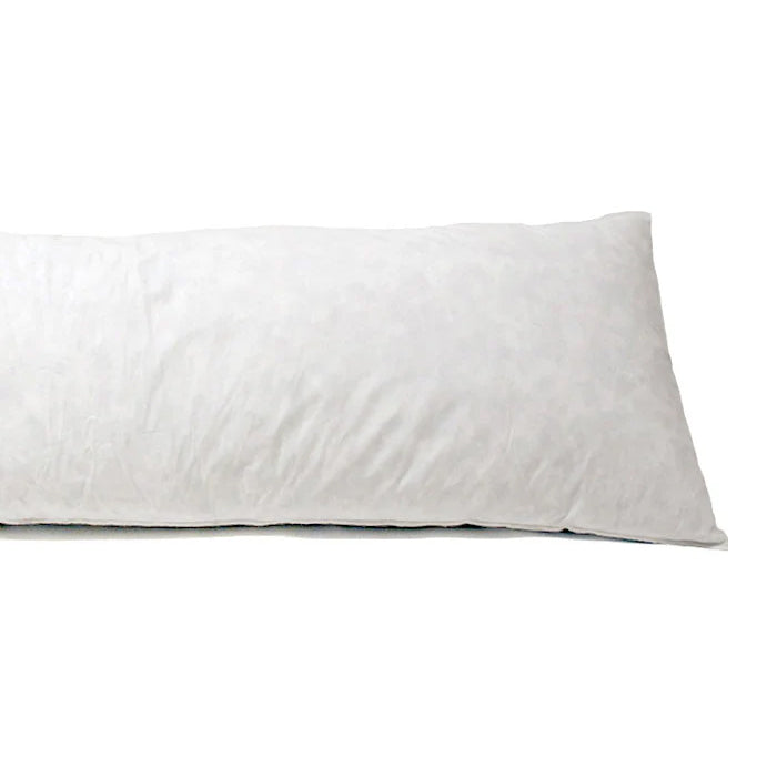 Body Pillow Insert by Area, showing closeup view of body pillow insert in white.