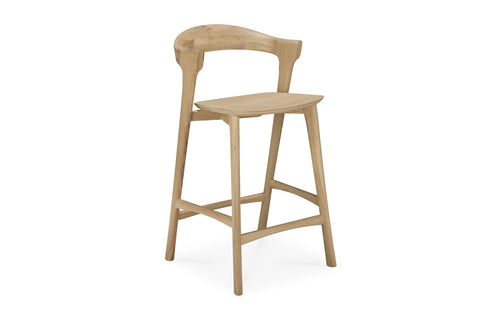 Bok Stool by Ethnicraft - Counter, Oiled Oak, None.
