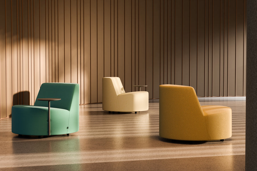 Bold Mobile Lounge Chair by B&T, showing bold mobile lounge chairs in live shot.