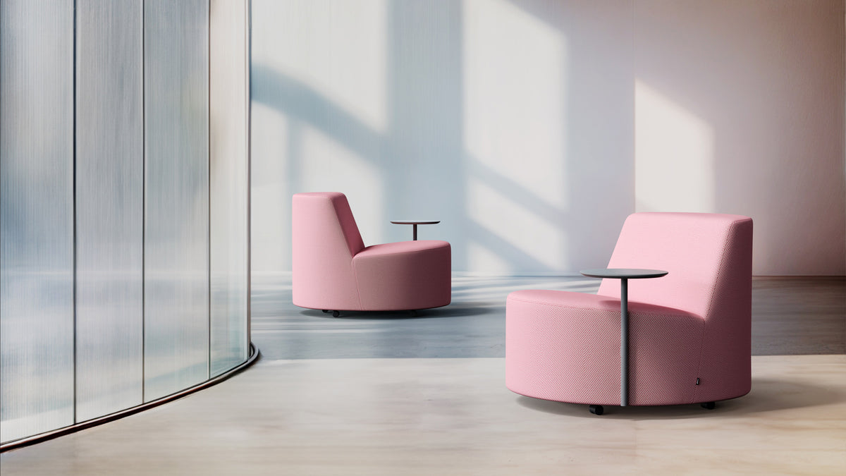 Bold Mobile Lounge Chair by B&T, showing bold mobile lounge chairs in live shot.