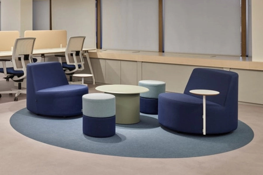Bold Mobile Lounge Chair by B&T, showing bold mobile lounge chairs in live shot.